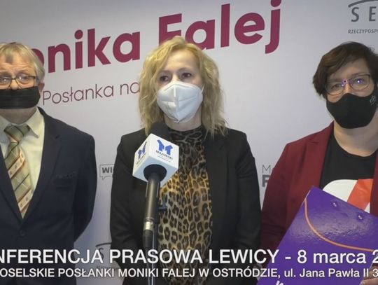 I Konferencja prasowa Lewicy w Ostródzie 8 marca 2021