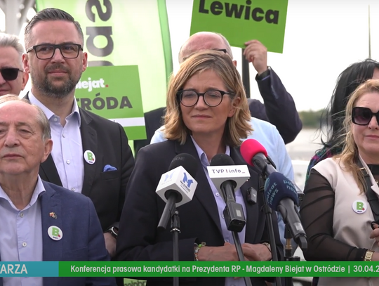 Konferencja prasowa kandydatki na Prezydenta RP - Magdaleny Biejat.