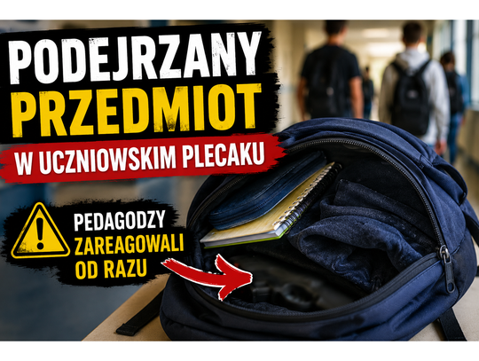 Podejrzany przedmiot w uczniowskim plecaku