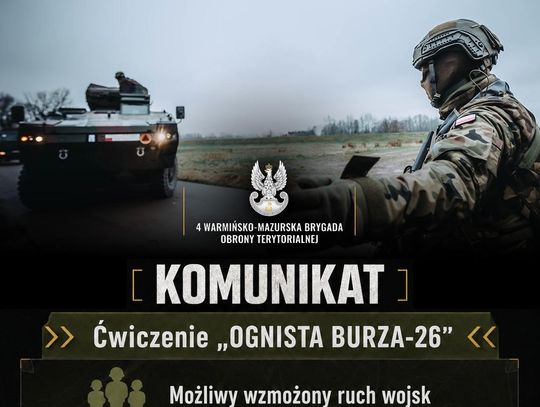 Wojsko na drogach regionu. Trwają ćwiczenia „Ognista Burza-26”